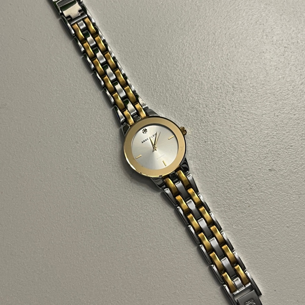 Two-Tone Silver and Gold Watch from Anne Klein